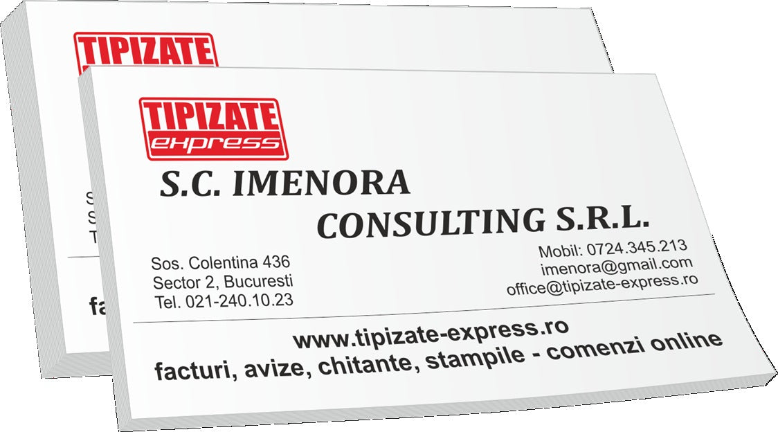 Pachet 150 cărți de vizită