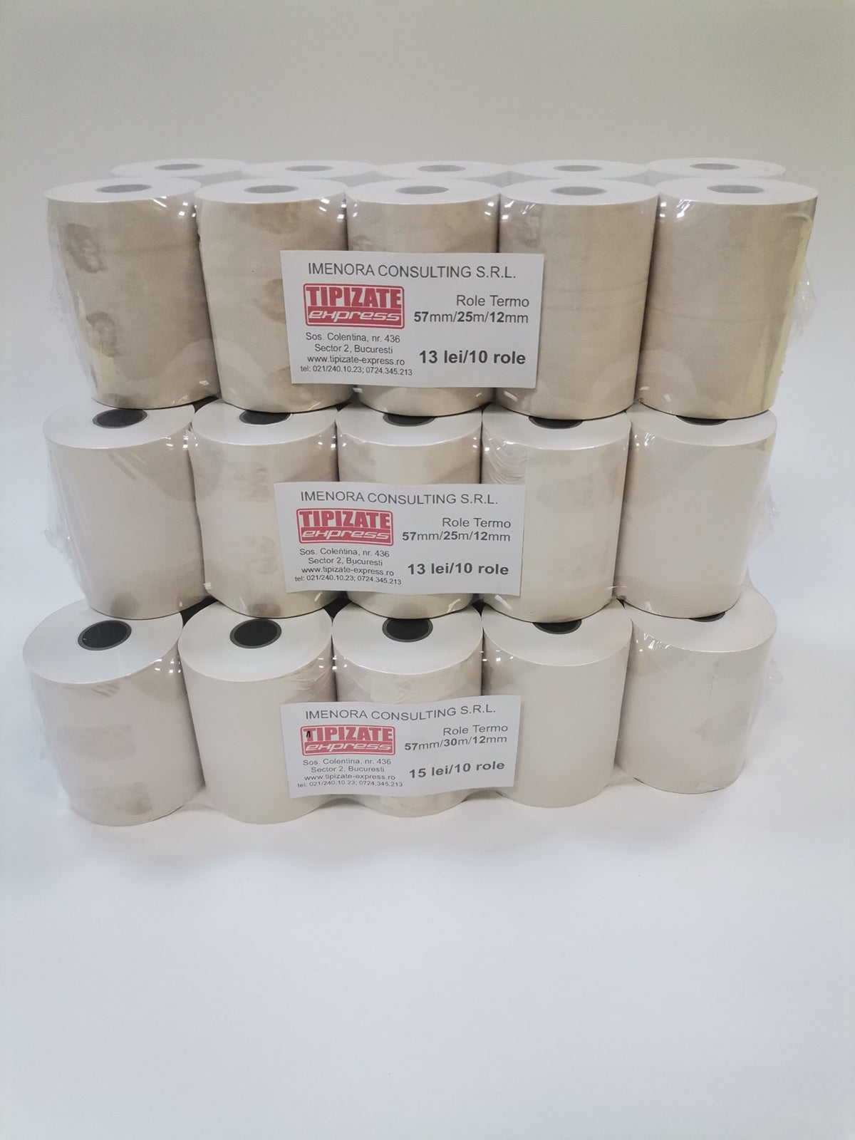 Role hartie termica, 57mm x 30m (set 10 role)