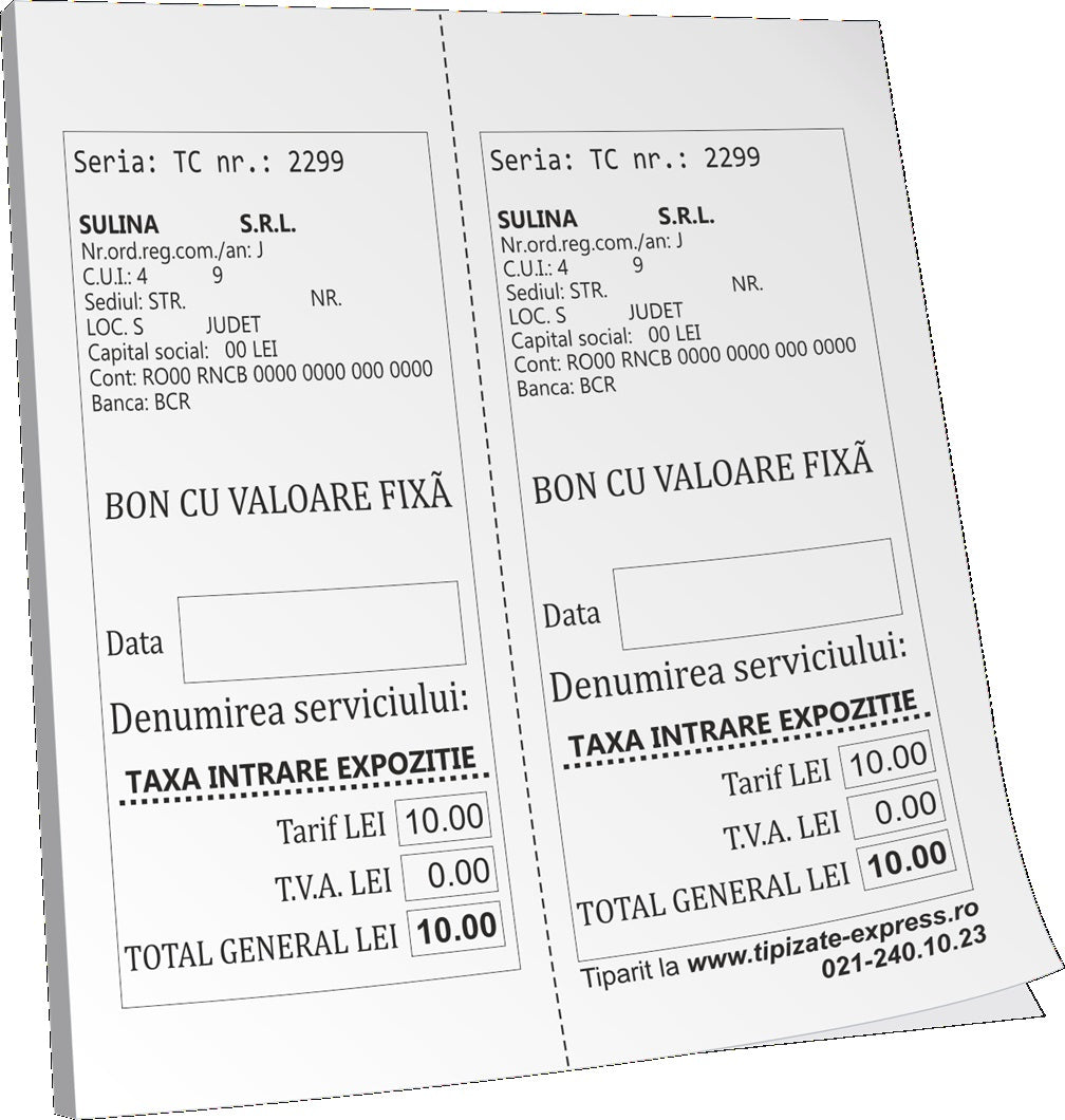 Fixed-value voucher – code 6-8-31 – books of 100 sheets